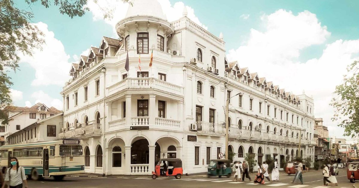 Historic colonial-era building with European architectural features