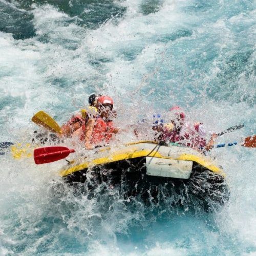 White water rafting in Sri Lanka – thrilling rapids and breathtaking landscapes, offering an adrenaline-packed adventure in the island’s rivers, featured in JLK Tours' action-filled outdoor experiences.